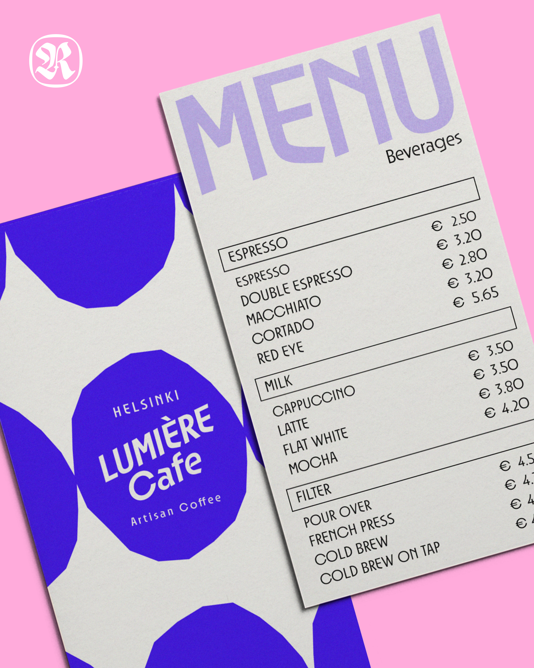 Menu Lumière Cafe